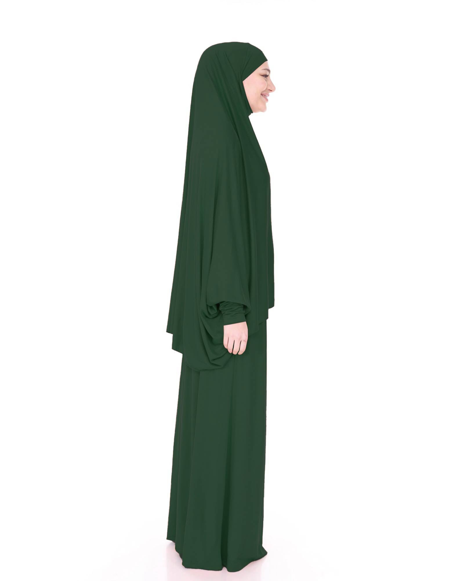 Hijab-Zweiteiler mit Kopftuch und Rock Giftgrün Standard