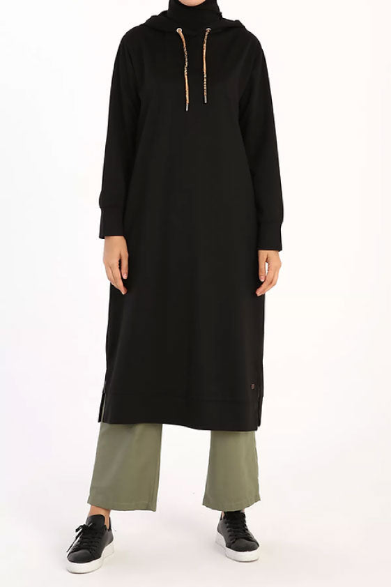 Tunic - with leopard lace and hood