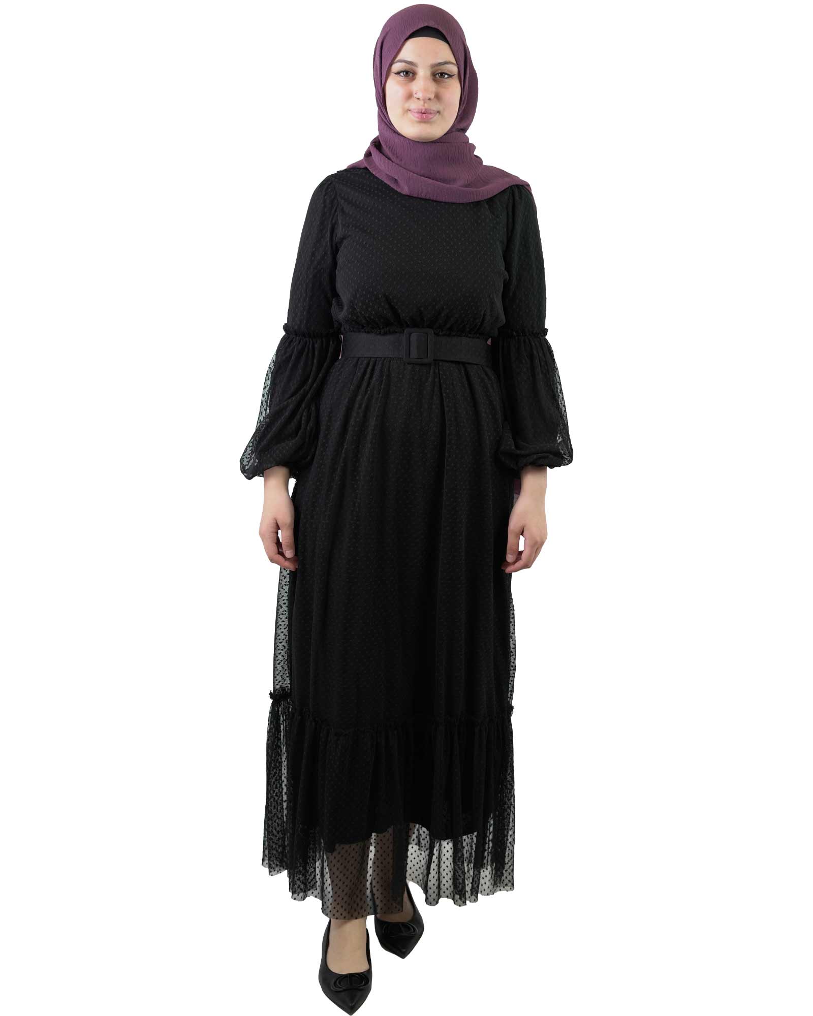 Tüllkleid mit Ballonärmeln