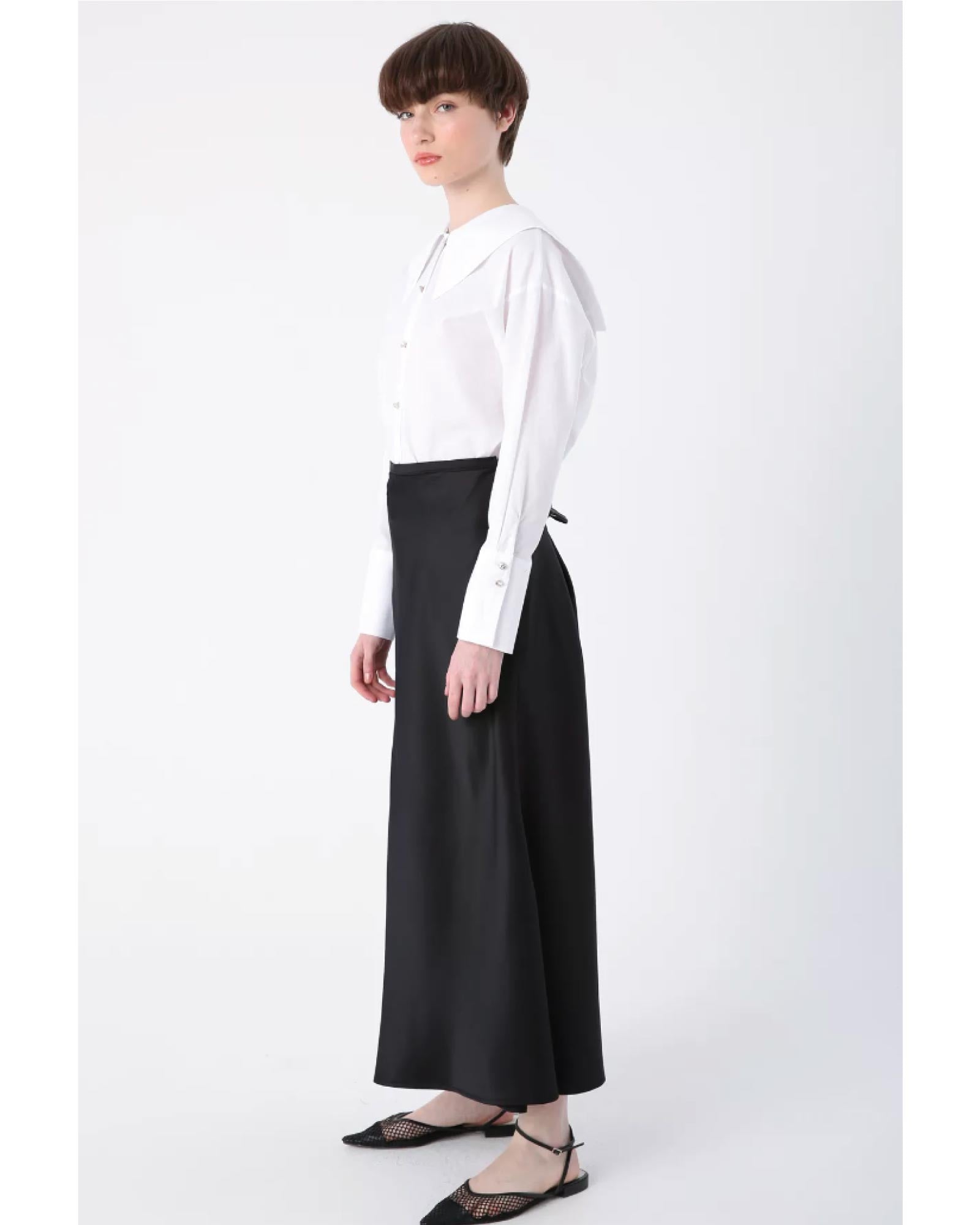 Hijab Satin A-line Skirt with Zipper