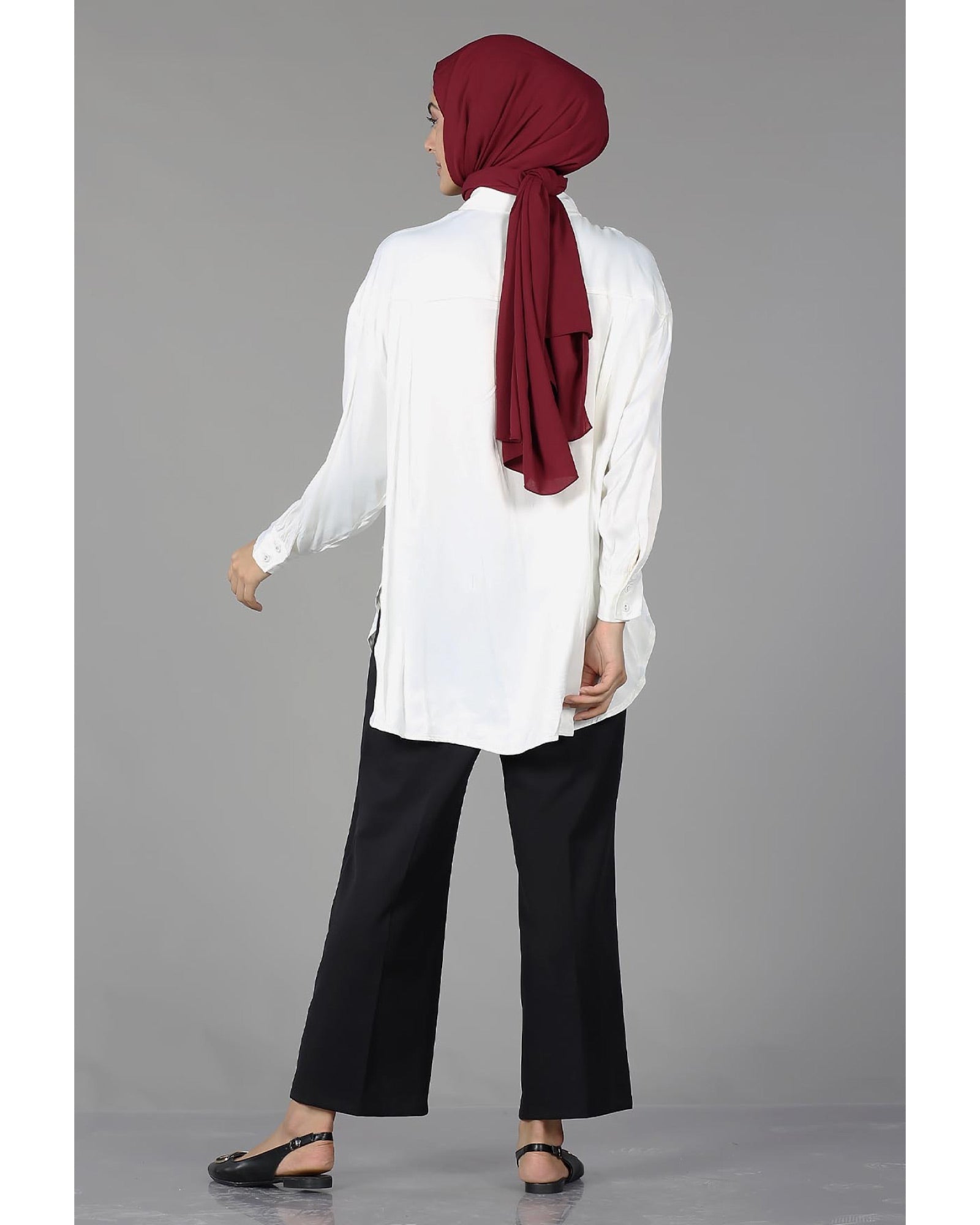 Hijab- Oversize Satin Hemd
