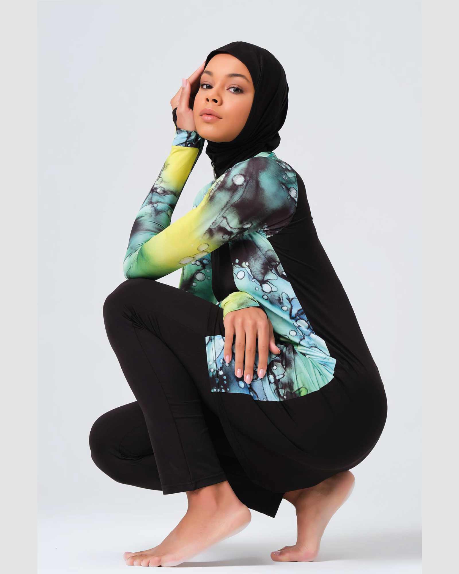 Hijab-Badeanzug mit Fingerpassform 5er Set