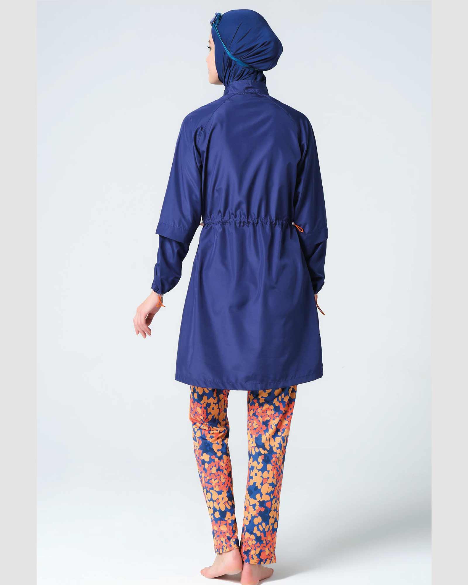 Gemusterter Hijab-Badeanzug mit Strumpfhose mit Blumenmuster 5er Set