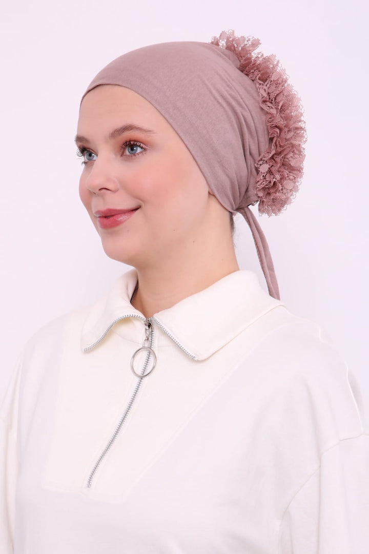 Nahtlose Rüschen-Unterhaube-Bonnet