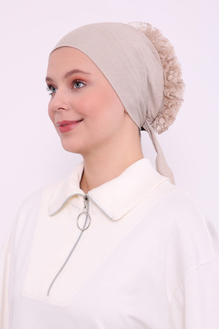 Nahtlose Rüschen-Unterhaube-Bonnet