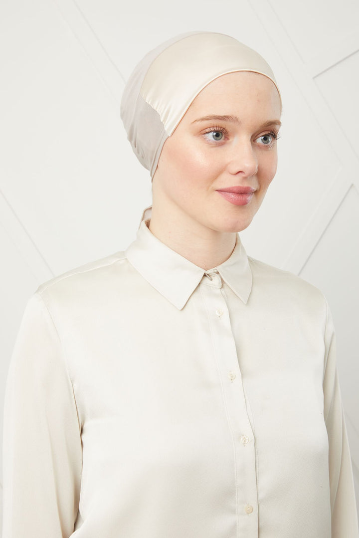 Satin Unterhaube-Bonnet