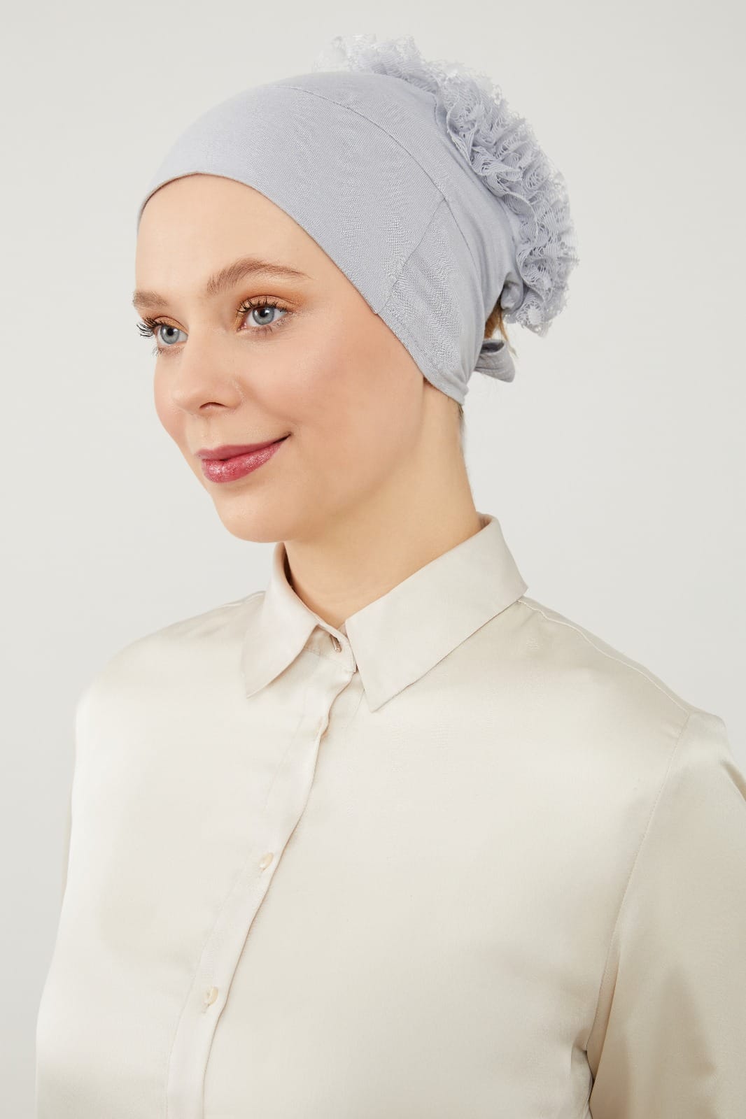 Nahtlose Rüschen-Unterhaube-Bonnet mit Silikon