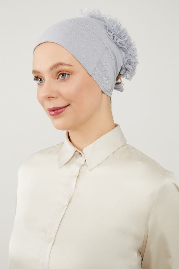 Nahtlose Rüschen-Unterhaube-Bonnet mit Silikon