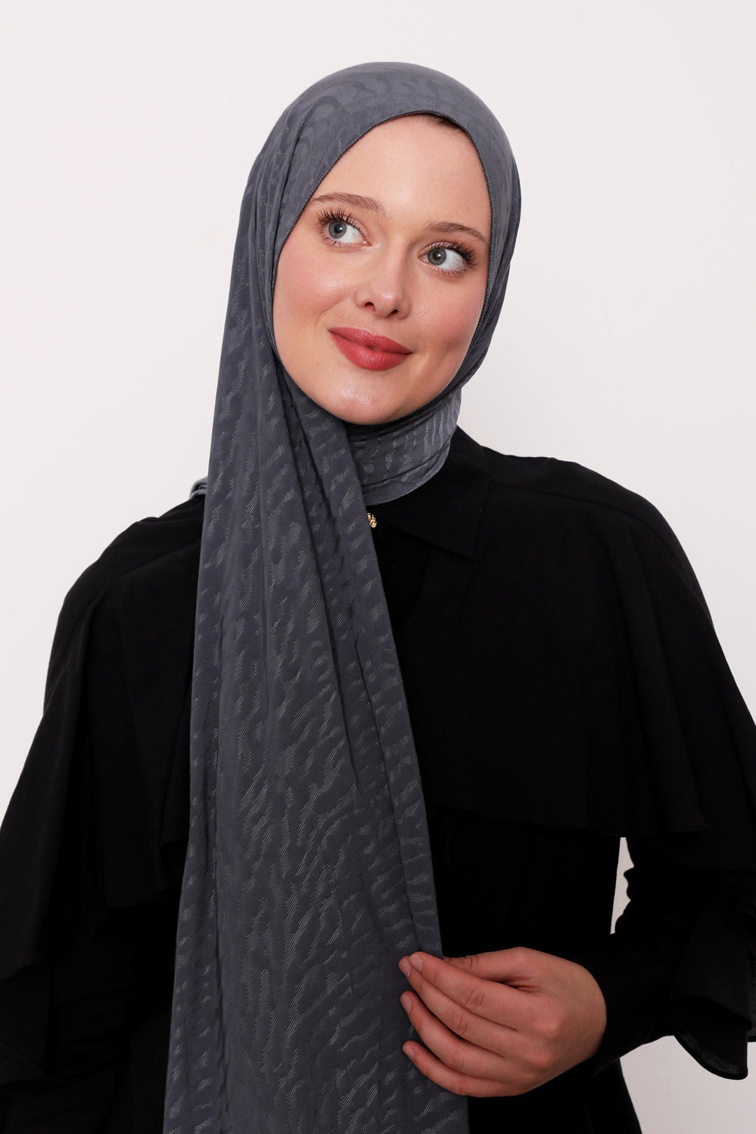 Premium Jersey Jacquard Schal- Blickdicht