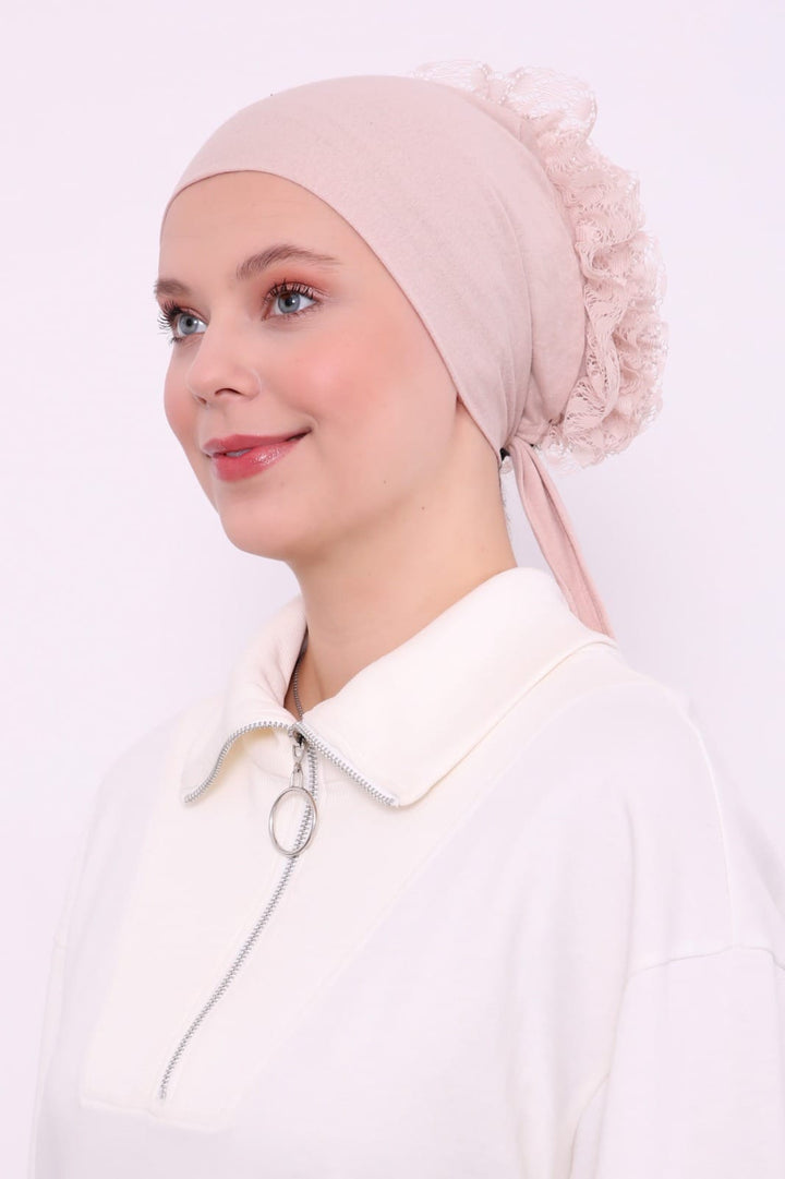 Nahtlose Rüschen-Unterhaube-Bonnet