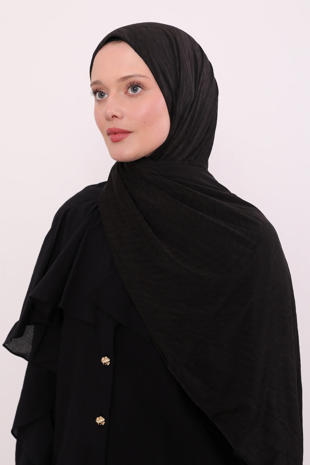 Premium Jersey Jacquard Schal- Blickdicht