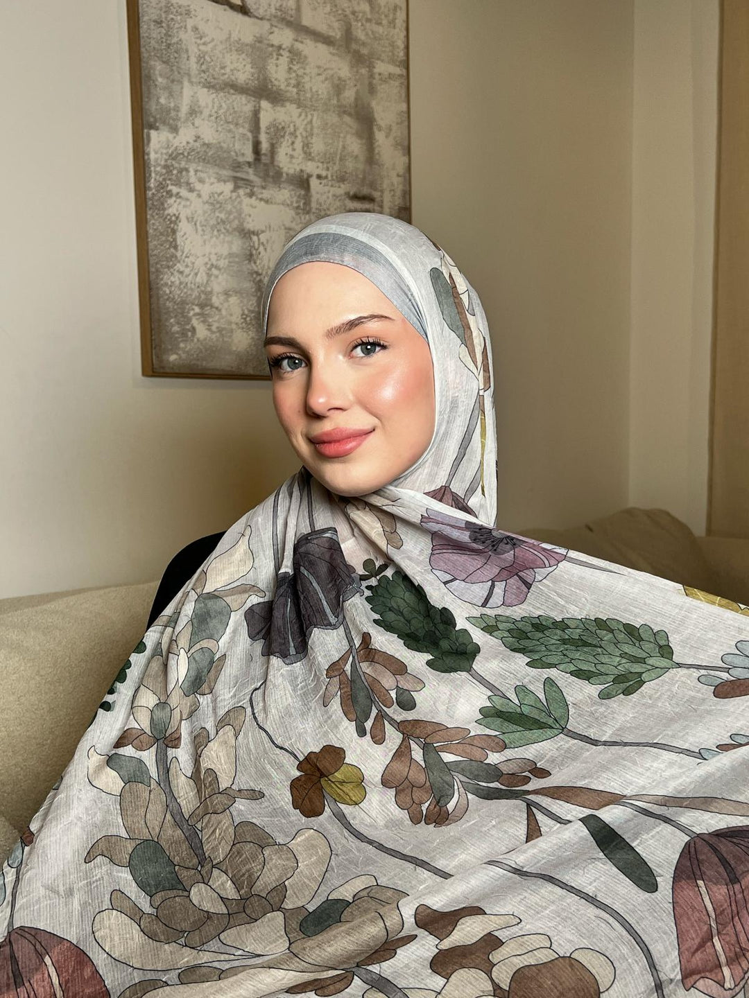 Gemusterter Bambus-Crash Schal-Leicht &amp; Natürlich