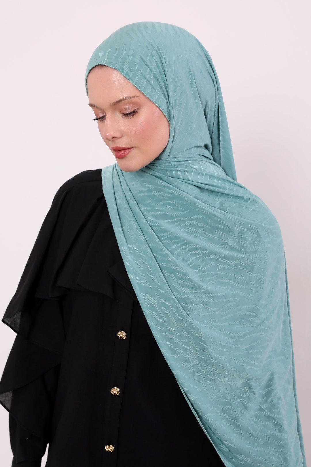 Premium Jersey Jacquard Schal- Blickdicht