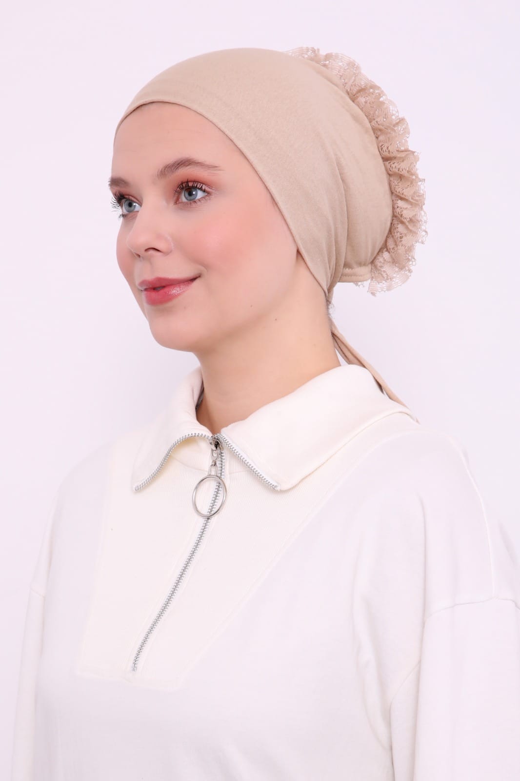 Nahtlose Rüschen-Unterhaube-Bonnet
