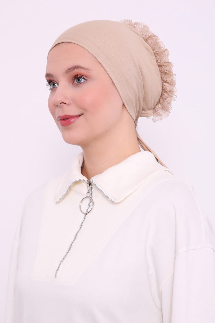 Nahtlose Rüschen-Unterhaube-Bonnet