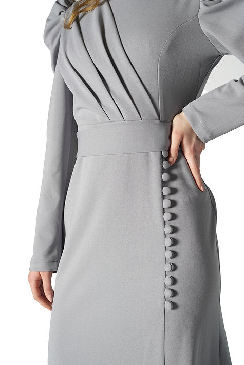 Dress - Draped Shoulder - with tie detail