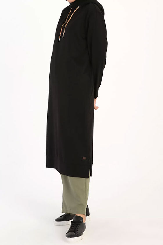 Tunic - with leopard lace and hood