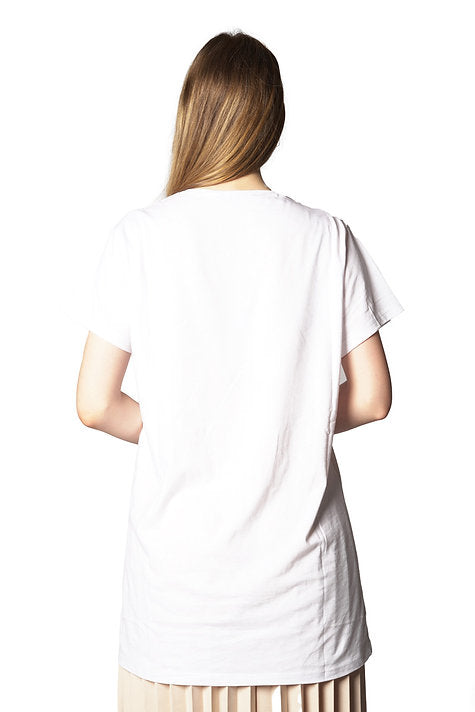 T-Shirt - Motif Lune - Blanc