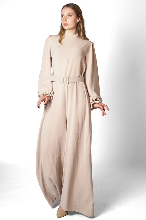 Overall - sleeves with elastic band - with belt