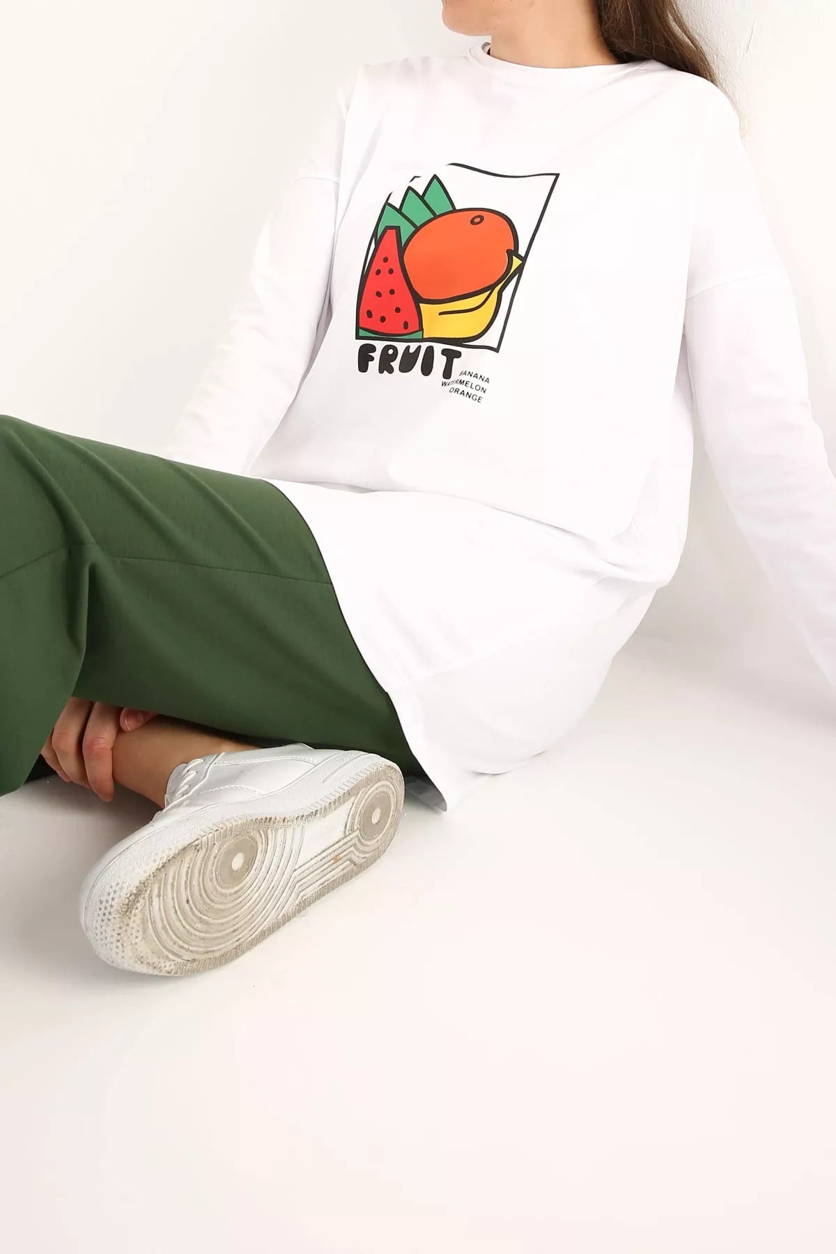Tunique t-shirt imprimé fruits